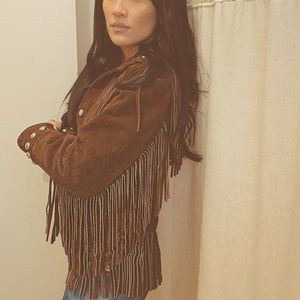 Understated Leather fringe jacket